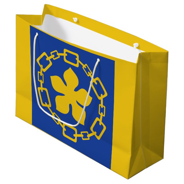 Flag of Hamilton, Ontario Large Gift Bag (Framsidan Vinklad)
