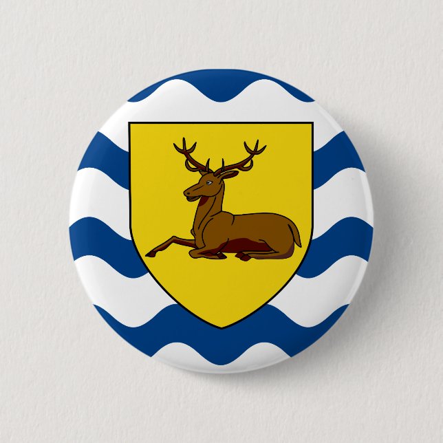 Flag of Hertfordshire Pinback Button Knapp (Framsida)