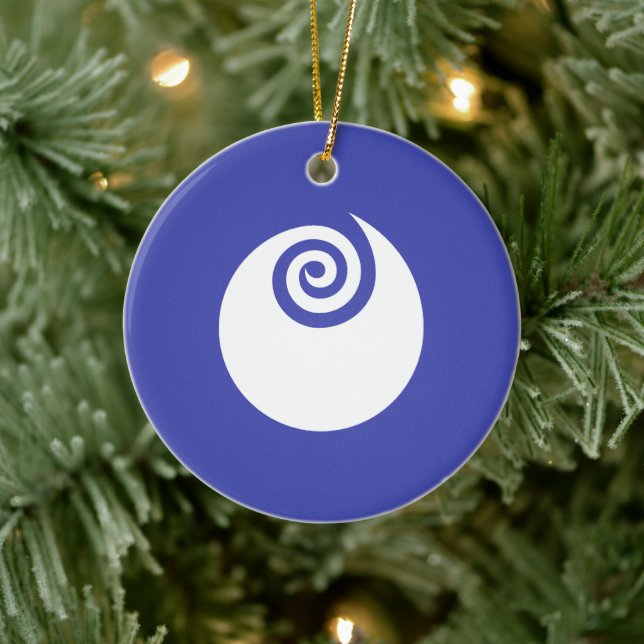 Flag of Ibaraki Prefecture, Japan Julgransprydnad Keramik (Träd)