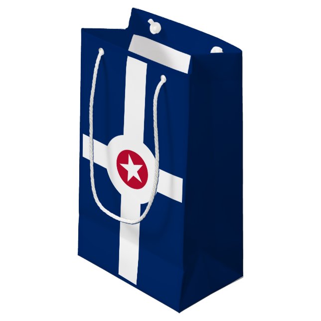 Flag of Indianapolis, Indiana Small Gift Bag (Framsidan Vinklad)
