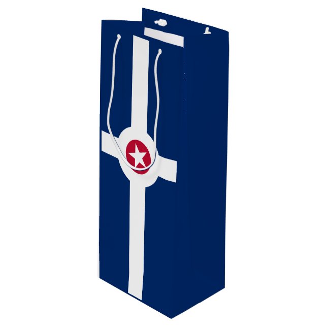 Flag of Indianapolis, Indiana Wine Gift Bag (Framsidan Vinklad)