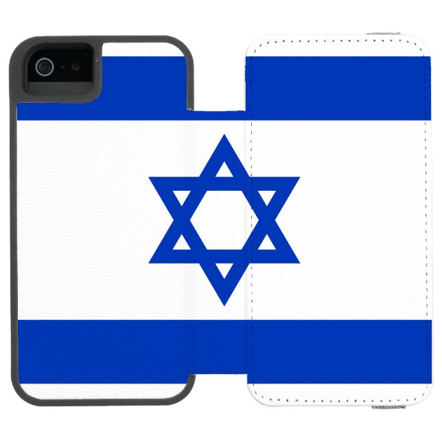 Flag of Israel Incipio iPhone Wallet Skal (Folio Öppen)
