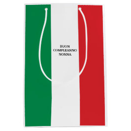 Flag of Italy Buon Compleanno or Custom Wording