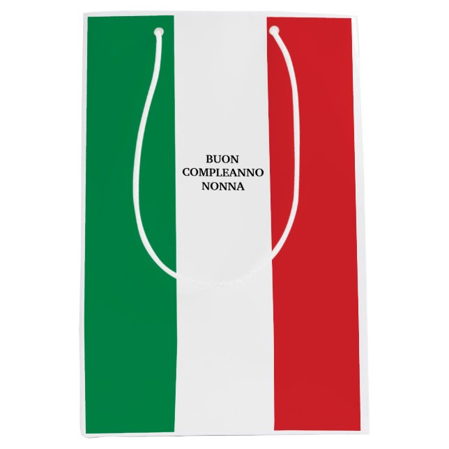 Flag of Italy Buon Compleanno or Custom Wording (Framsidan)