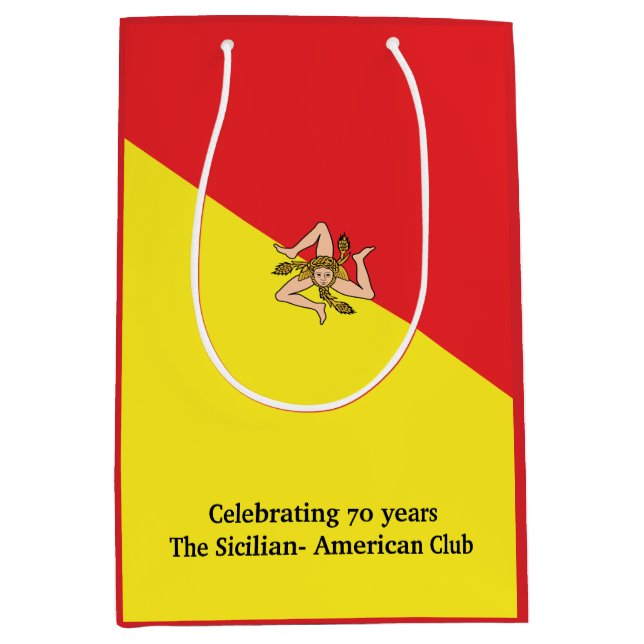 Flag of Italy Sicily with Custom Wording (Framsidan)