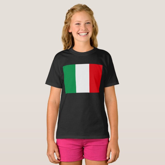 Flag of Italy T Shirt (Hel framsida)