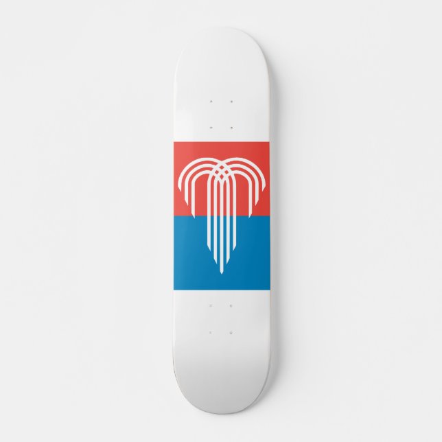 Flag of Kansas City, Missouri Mini Skateboard Bräda 18,5 Cm (Framsida)