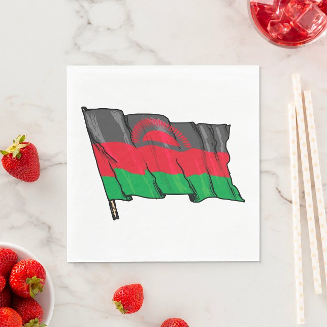 Flag Of Malawi Pappersservett (Skapare uppladdad)