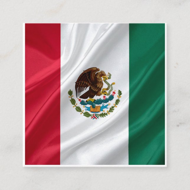 Flag of mexico fyrkantigt visitkort (Framsida)