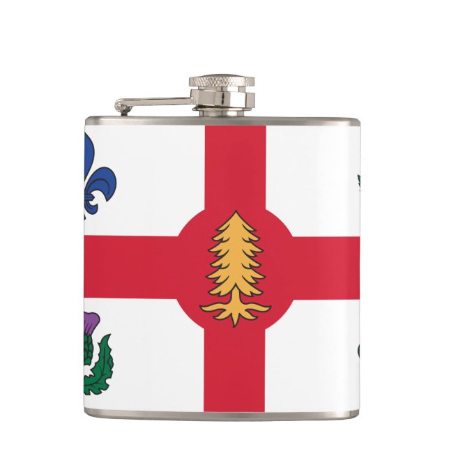 Flag of Montreal, Quebec Flask Fickplunta (Framsidan)