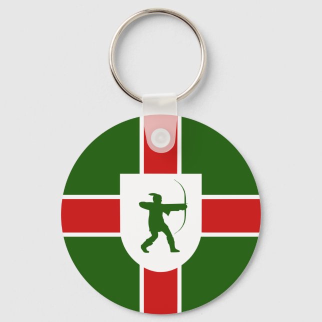 Flag of Nottinghamshire Keychain Nyckelring (Baksida)