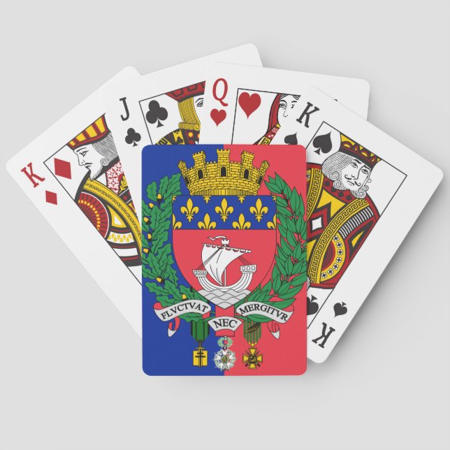 Flag of Paris, France Casinokort (Baksidan)