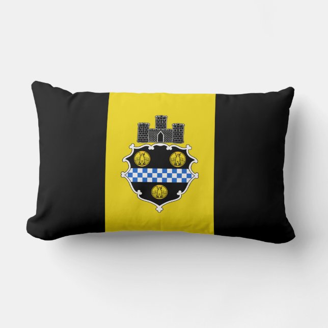 Flag of Pittsburgh, Pennsylvania Lumbar Pillow Lumbarkudde (Framsida)