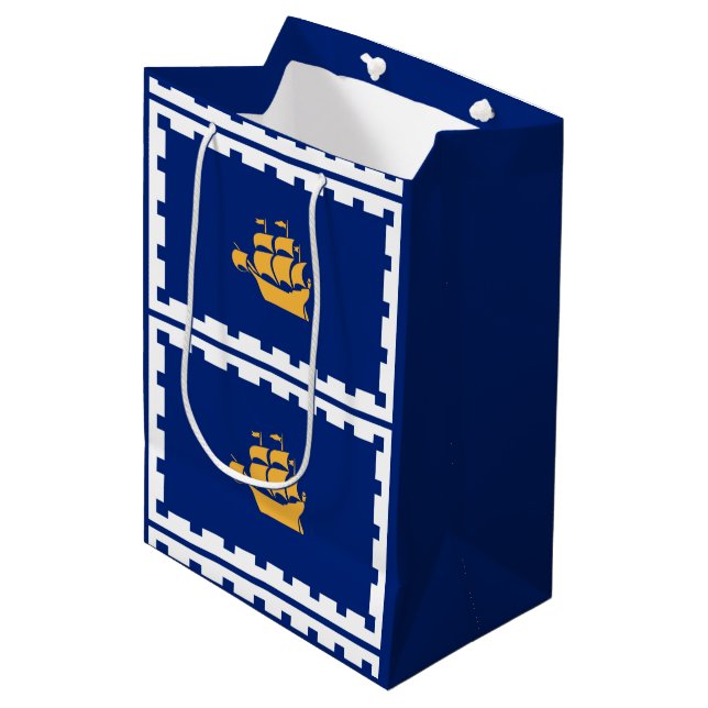 Flag of Quebec City Medium Gift Bag (Framsidan Vinklad)