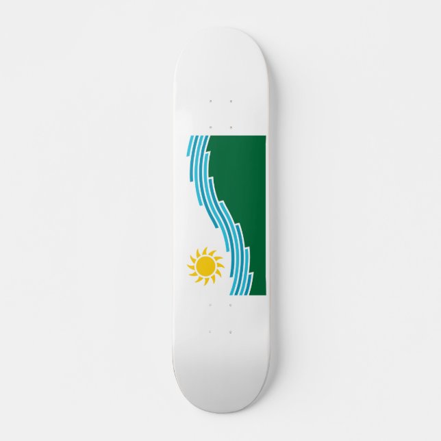 Flag of Spokane, Washington Mini Skateboard Bräda 18,5 Cm (Framsida)