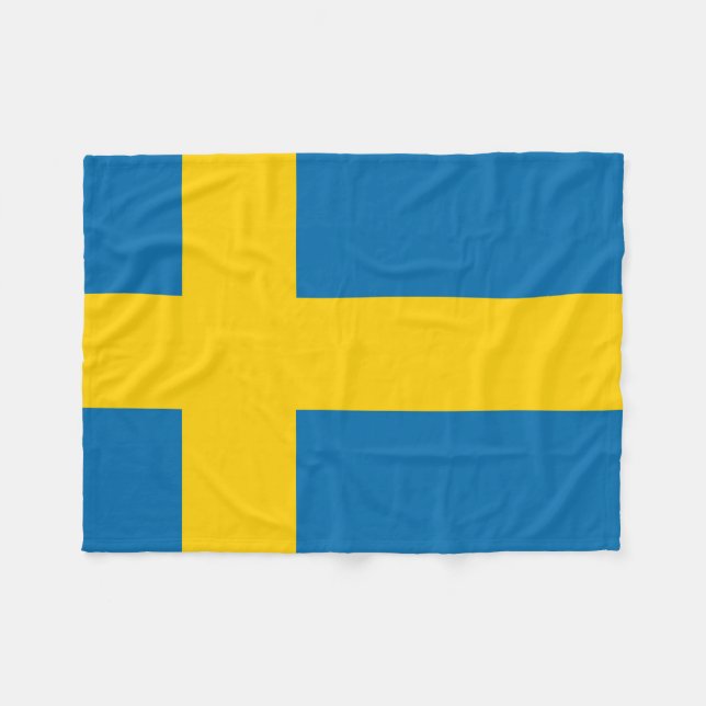 Flag_of_Sweden 6k Fleecefilt (Framsidan (Horisontell))