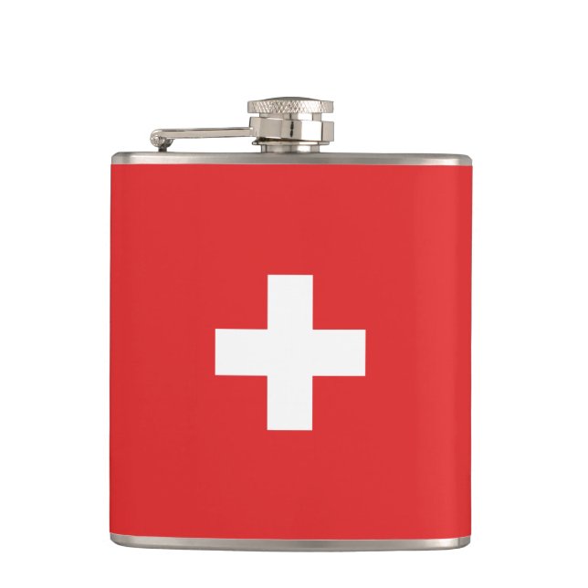 Flag of Switzerland – Schweiz – Suisse – Svizzera Fickplunta (Framsidan)