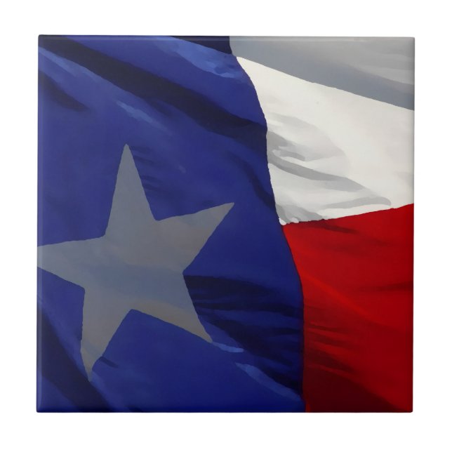 Flag of Texas Pop Art Kakelplatta (Framsidan)