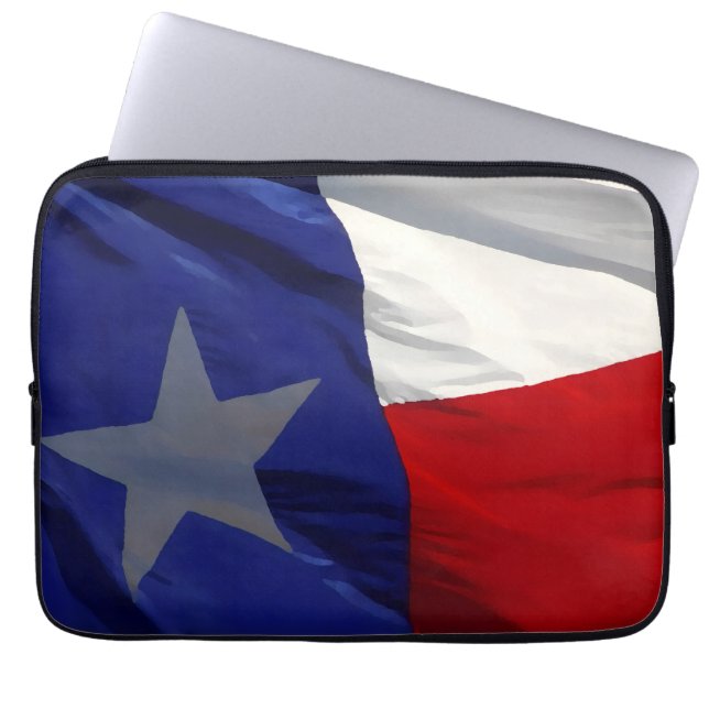 Flag of Texas Pop Art Laptop Fodral (Framsidan)