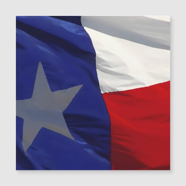 Flag of Texas Pop Art Magnetic Card (Framsida)