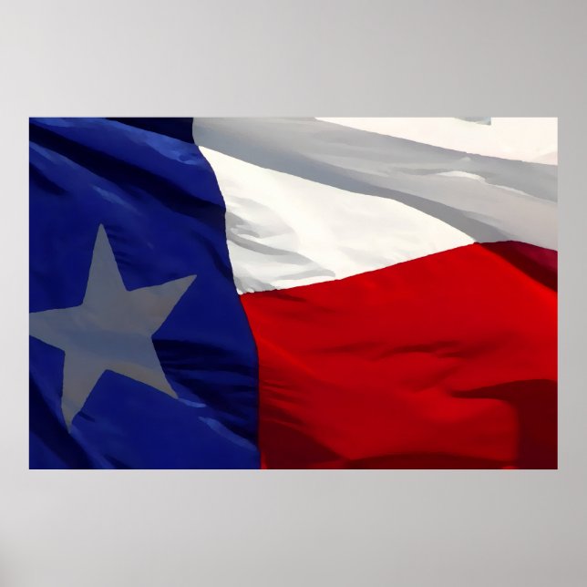 Flag of Texas Pop Art Poster (Framsidan)
