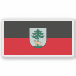 Flag of the city of Jēkabpils, Latvia Klistermärken