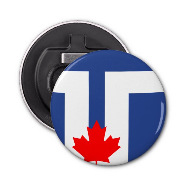 Flag of Toronto, Ontario Bottle Opener Flasköppnare (Framsidan)