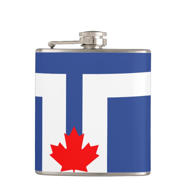 Flag of Toronto, Ontario Flask Fickplunta (Framsidan)