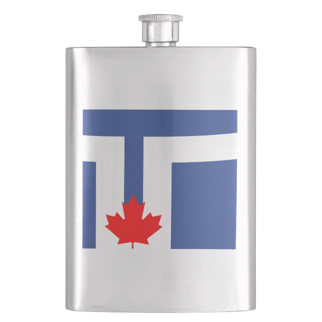 Flag of Toronto, Ontario Flask Fickplunta (Framsidan)