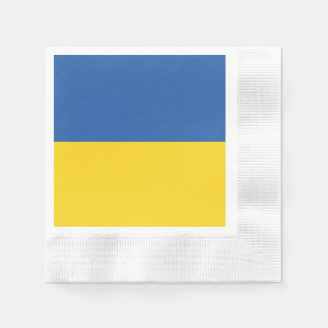 Flag of Ukraine Button Pappersservett (Framsidan)