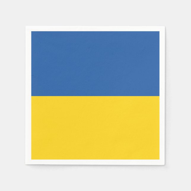 Flag of Ukraine Button Pappersservett (Framsidan)