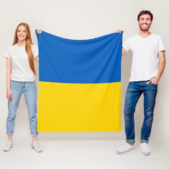 Flag of Ukraine Fleecefilt (På plats)