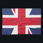 Flag of United Kingdom Kökshandduk<br><div class="desc">The national flag of the United Kingdom is the Union Jack, also known as the Union Flag. The flag consists of the red cross of Saint George (patron saint of England), edged in white, superimposed on the Cross of St Patrick (patron saint of Ireland), which are superimposed on the Saltire...</div>