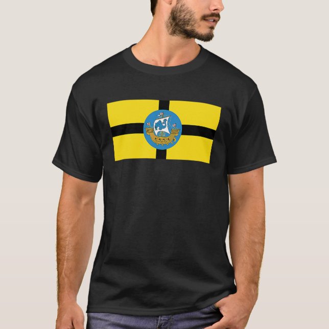 Flag of Wellington  New Zealand T Shirt (Framsida)