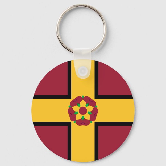 Flag on Northamptonshire Keychain Nyckelring (Framsida)