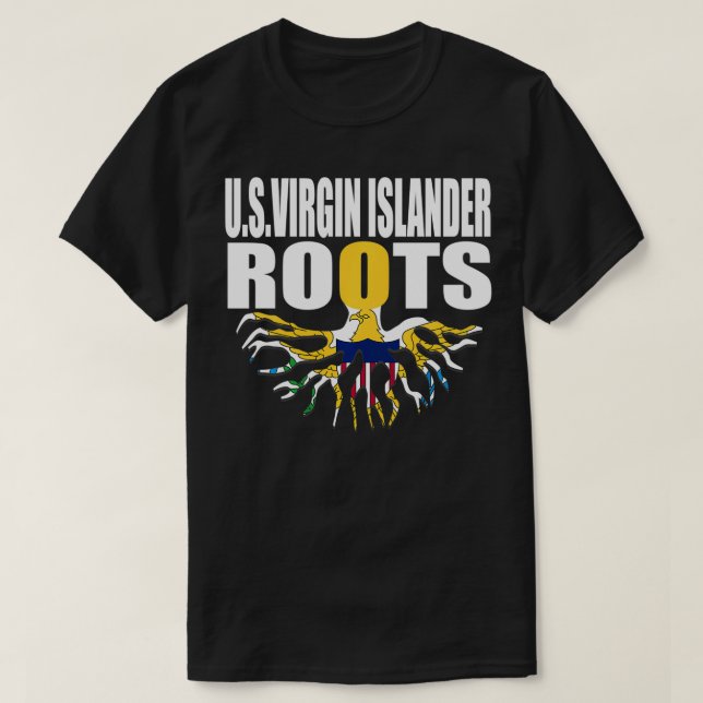 Flagcastle US Virgin Islander Roots Pride Gif T Shirt (Design framsida)