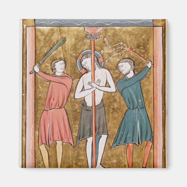 Flagellation, från "Psautier a l'Usage de Paris" Magnet (Framsidan)