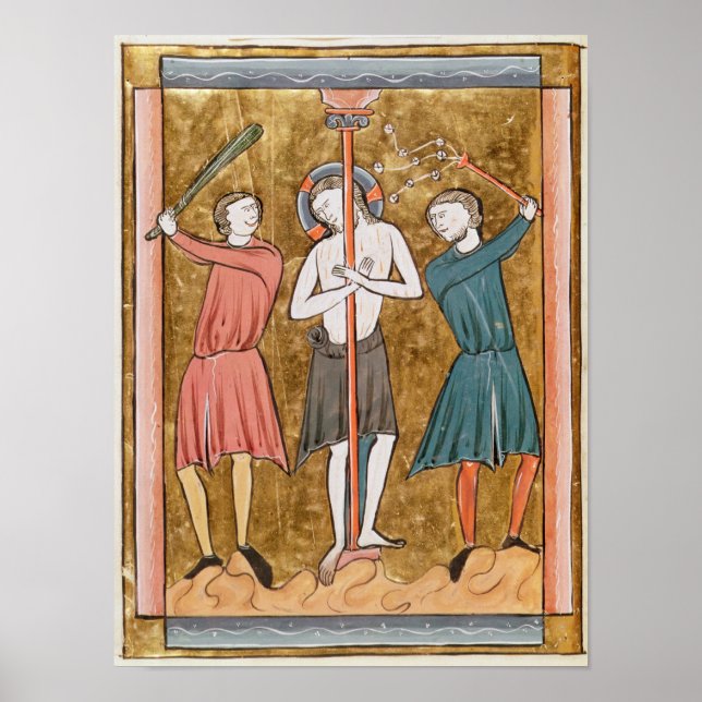 Flagellation, från "Psautier a l'Usage de Paris" Poster (Framsidan)