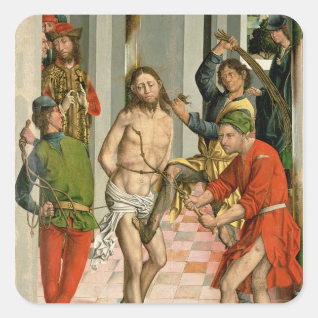 Flagellation Fyrkantigt Klistermärke (Framsida)