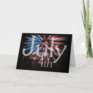 FlagFireworks Juli 4th Kort