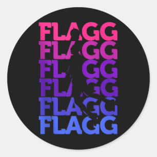 Flagg Basketball Inspire Fläkt Sports Tanktop_2 Runt Klistermärke