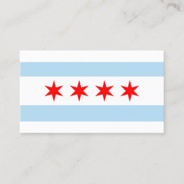 Flagg för staden Chicago Visitkort