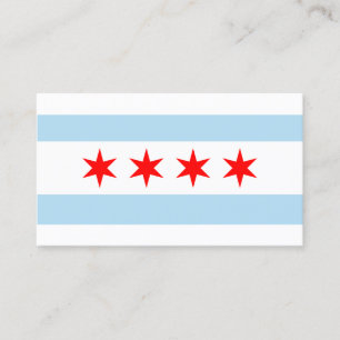 Flagg för staden Chicago Visitkort