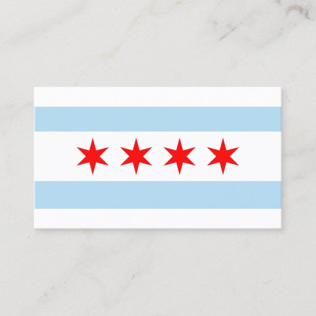Flagg för staden Chicago Visitkort (Framsida)