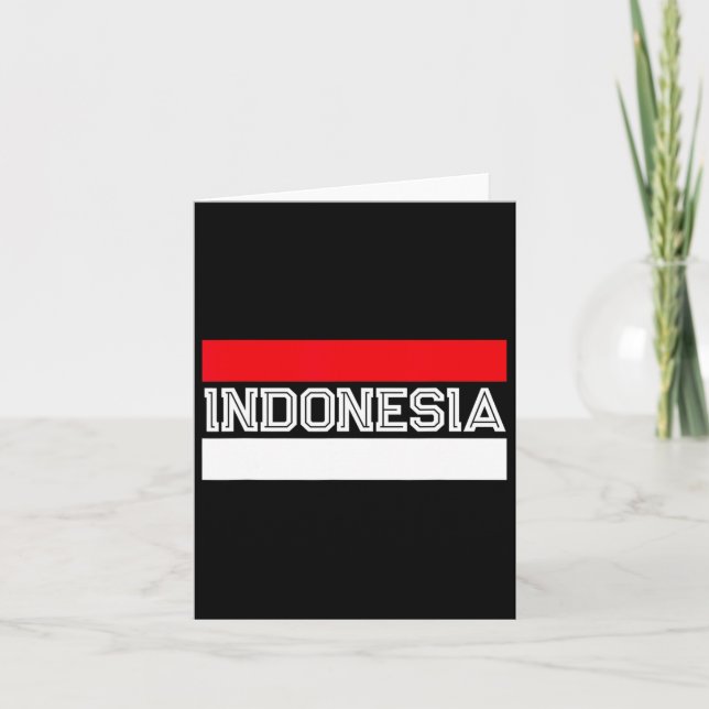 Flagg Indonesiens självständighetsdag  Kort (Framsida)
