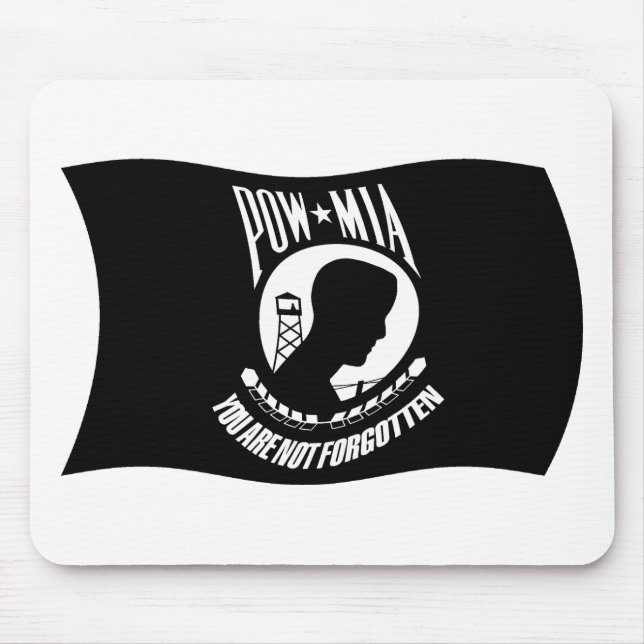 Flagg Mousepad för POW's & MIA's Musmatta (Framsidan)