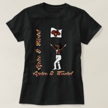 Flagg T-Shirt Röd Blomma