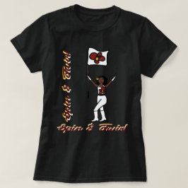 Flagg T-Shirt Röd Blomma