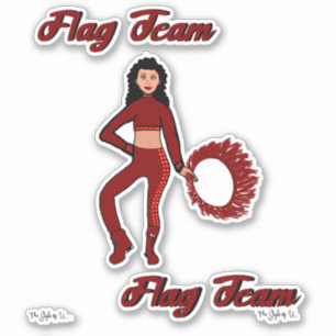 Flagg Team Ring Klistermärken (Heartbeat A)