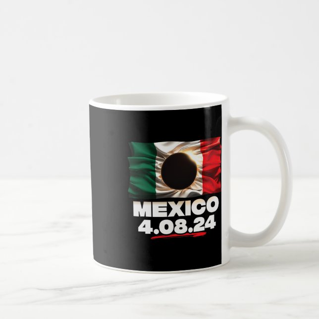 Flagga 4.08.24 Totalt Solar Eclipse Mexico 2 Kaffemugg (Höger)